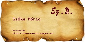 Szőke Móric névjegykártya